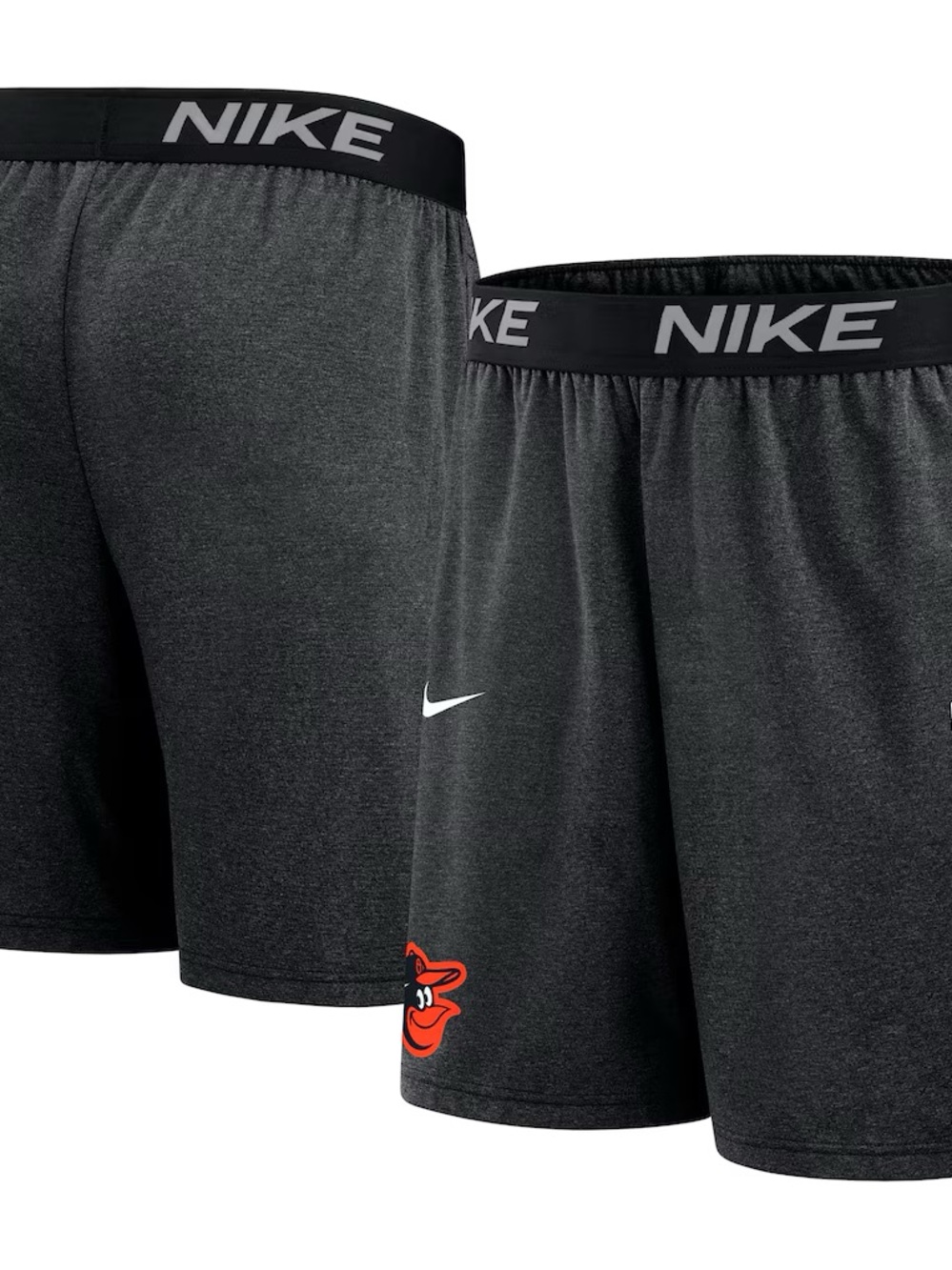 Nike Men’s Charcoal Gray Athletic Shorts with Black Waistband